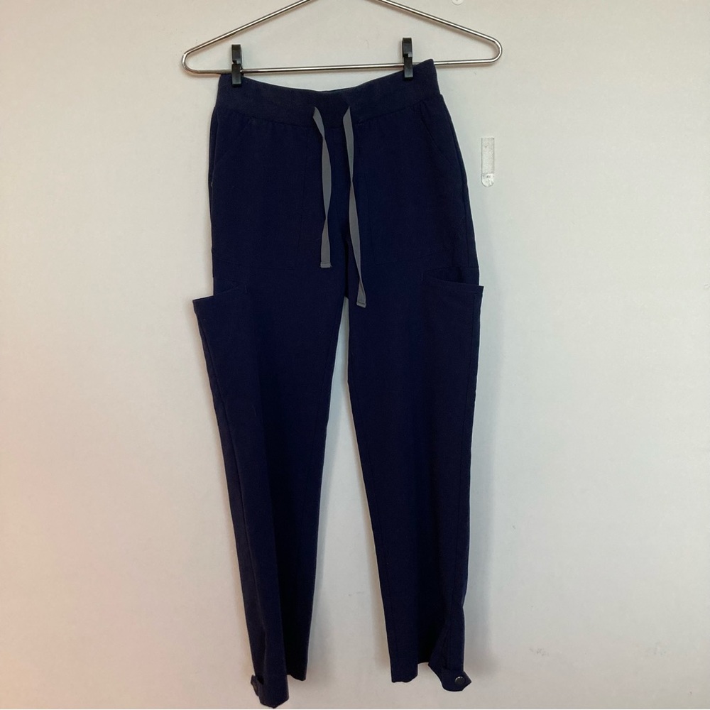 FIGS Scrub Pants Women's Size XXS Blue Technical Collection Adjustable Bottom